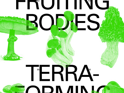 Fruiting Bodies chicago design fungus mushroom poster sovereignty type typography
