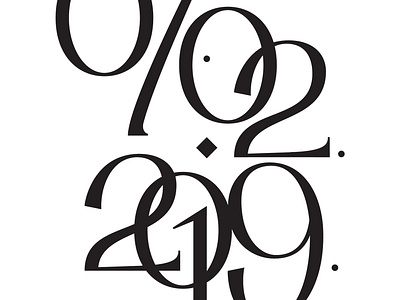 Some numbers design lettering type typography