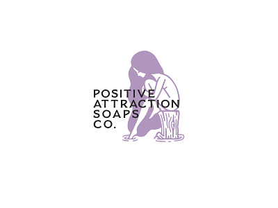 Positive Attraction branding cosmetics illustration logo