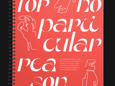 For No Particular Reason book illustration lettering print type typeface