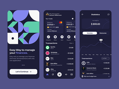 Finance Mobile App UI Designe