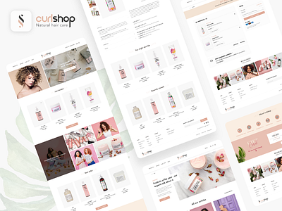 Curlshop Website eshop ui design ux design website xd