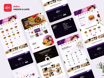 Halftime Websiite food ui design ux design website xd