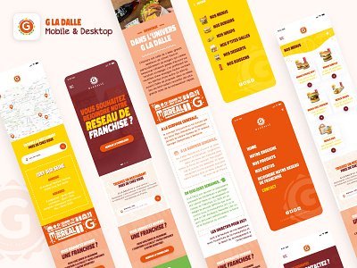 GLaDalle Website fastfood mobile ui design ux design website xd