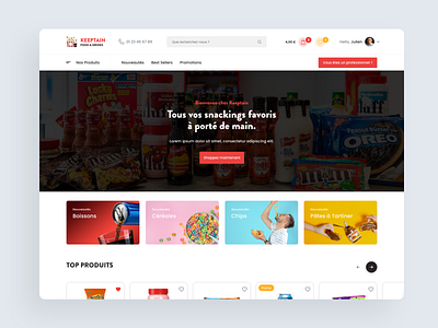 Keeptain Website eshop food uidesign ux design website xd