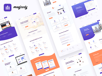 Masjeedy Website template ui design ux design website xd