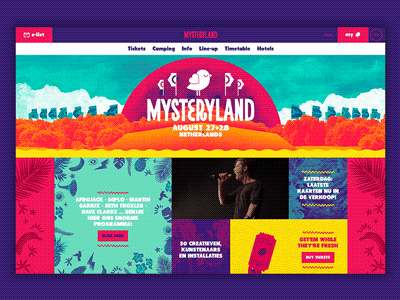 Mysteryland 2016 website design