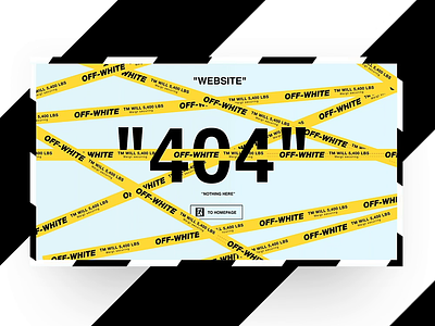 Off-White 404 animation page concept 3d 404 ae after effect animation brutalism brutalist error 404 fashion gif motion offwhite space typography ui ux webdesign website website animation
