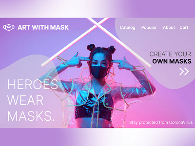 Art with Mask app business concept design graphic design illustration logo typography ui ux vector webdesign