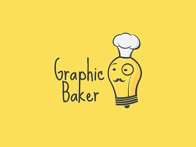 Graphic Baker Logo baker chef education gentleman graphic lamp logo training yelow