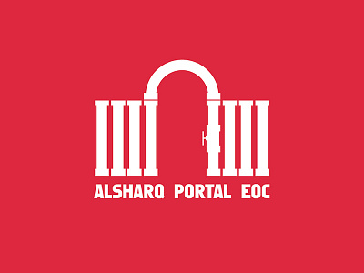 Sharq Portal Logo basra branding east factory iraq logo oil pipes portal red water