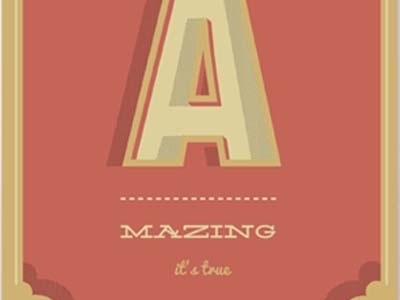 A-Mazing Print a amazing buy etsy etsyuk poster print retro type typography vintage