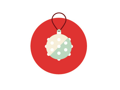 The Advent - 2nd bauble christmas decoration icon illustration