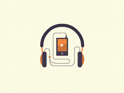 Essentials - The iPod apple flat design flat graphic headphones icon ipod music vector vector art