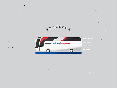 To London! coach countdown digital illustration fast flat design flat graphics illustration london national express speed travel vector illustration