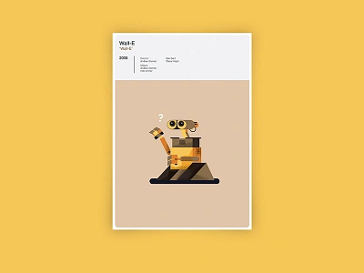 Wall-E etsy illustration pixar poster print robot vector wall e walle