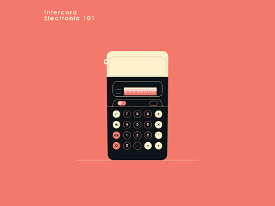 Intercord Electronic 101 101 calculator electronic illustration intercord maths old school product design retro