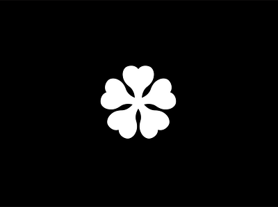 Five Leaf Clover apfel black black clover black white clover design flat design illustration logo webdev