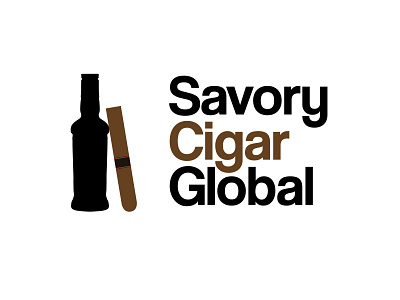 Savory Cigar Company branding design illustration logo vector