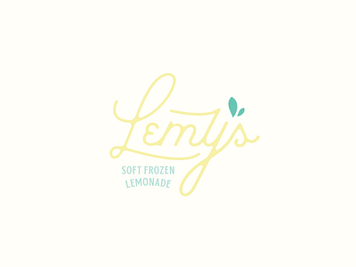 Lemy's Script Logo branding design food truck lemonade lettering logo typography