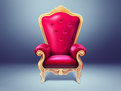 Throne chair icon leather photoshop red throne