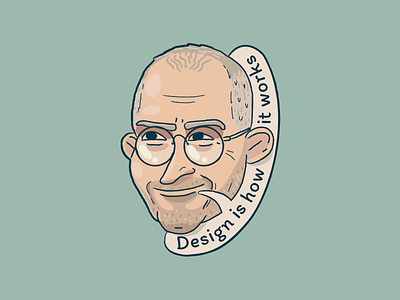 Steve Jobs apple charm design jobs portrait quote steve jobs sticker