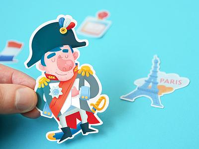 Napoleon character france illustrations kids napoleon paris stickers