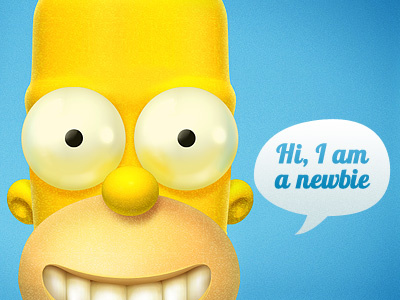 Homer cartoon face homer newbie simpson speech