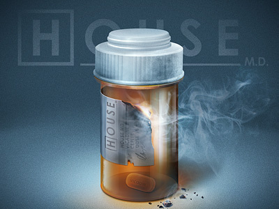 House M.D. bottle drugs fox house smoke tv vicodin