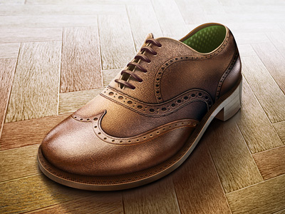 Brogue brogue brown fashion leather parquet shoe sole