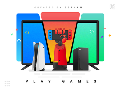 Play Games (New Edition) banner graphic design illustration