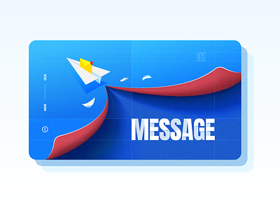 Paper Message graphic design illustration
