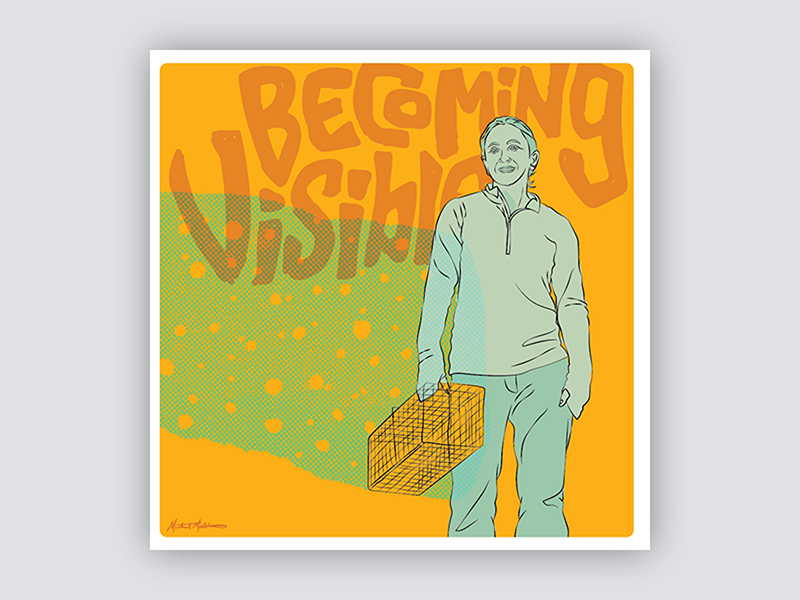 Gig Posters for Scientists - No. 3 women science gig poster portrait yellow vector illustration