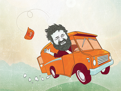 Draplin (alternative) poster detail cartoon ddc draplin illustration illustrator light orange poster texture truck van