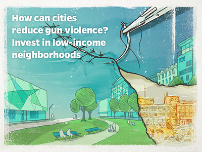 Editorial Illustration - Gun Violence