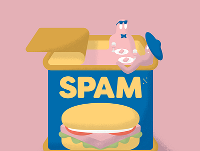 Spam Date can canned coronavirus covid 19 date date night dinner food illustration spam vector virus