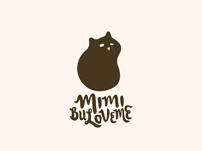 Mimibuloveme Logo cat dessert handtype ice cream logo mimibuloveme parfait typography
