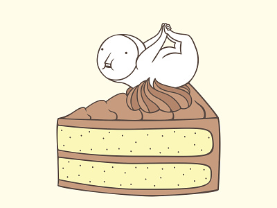 The Hiding-in-the-Wrong-Place Club: A Slice of Cake cake cake slice chocolate cute dessert food hiding illustration slice sweet vector