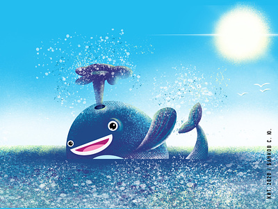 Whale 2020 art artist design drawing illustration picture procreate