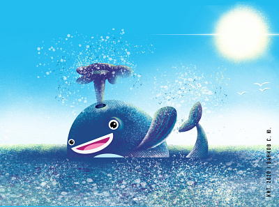 Whale 2020 art artist design drawing illustration picture procreate