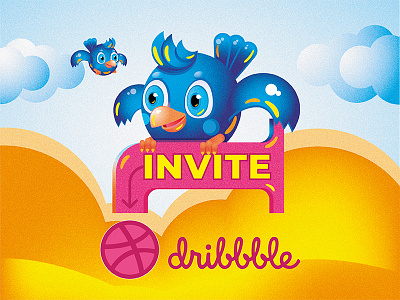 One Dribbble Invite art design dribbble dribbble best shot giveaway graphic design graphic art one invitation ui ux design