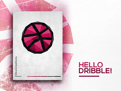 Hello! debut first shot illustration polygon vector