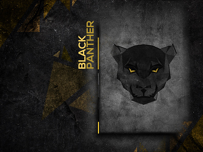 Black Panther animal art black illustration polygon vector