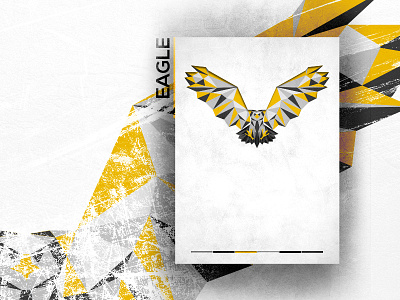 Eagle animal eagle illustration polyart polygon vector yellow