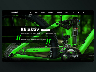 Mount Bikes bike branding header landing page logo design mountains photoshop trek ui web webdesign