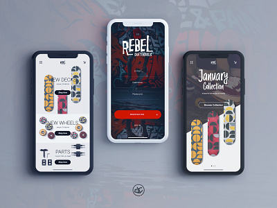 Rebel Skateboards - App Concept