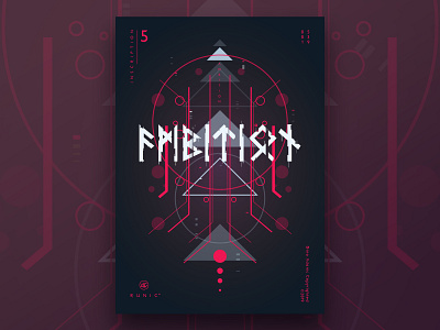 Runic™ - Inscription 5 | Poster Design digital digital art geometric gradient graphic design illustration illustration challenge poster poster a day poster art poster challenge print runes shapes text typography ui userinterface vector vector art