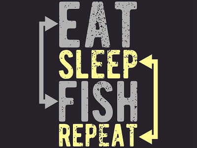 EAT, SLEEP, FISH, REPEAT 3d animation branding design graphic design illustration logo motion graphics ui vector