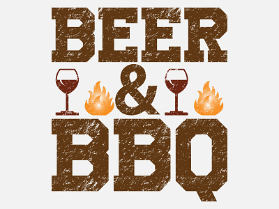 Beer And BBQ design graphic design illustration vector