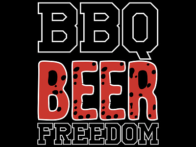 BBQ Beer Freedom design graphic design illustration vector